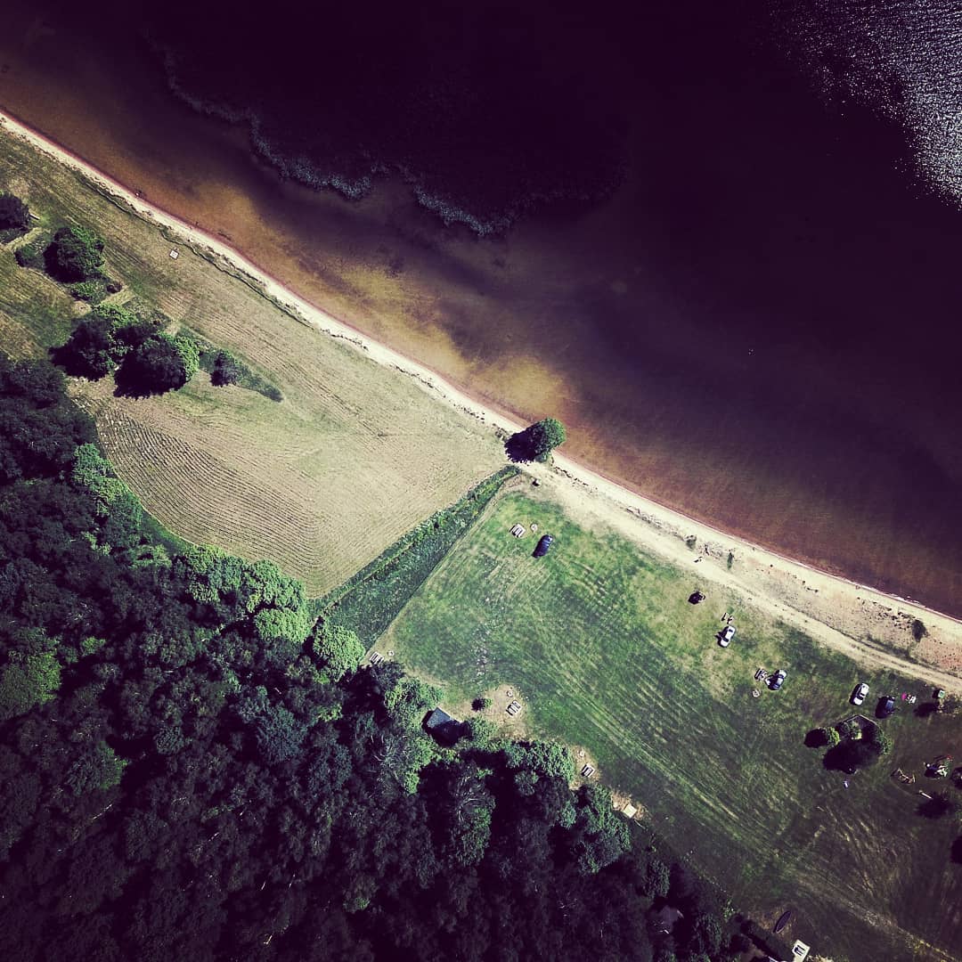 aerial photo of Latvian landscape