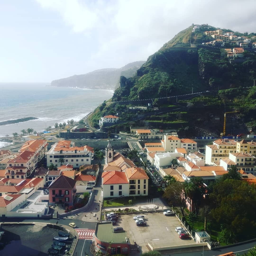 aerial photo of Madeira landscape