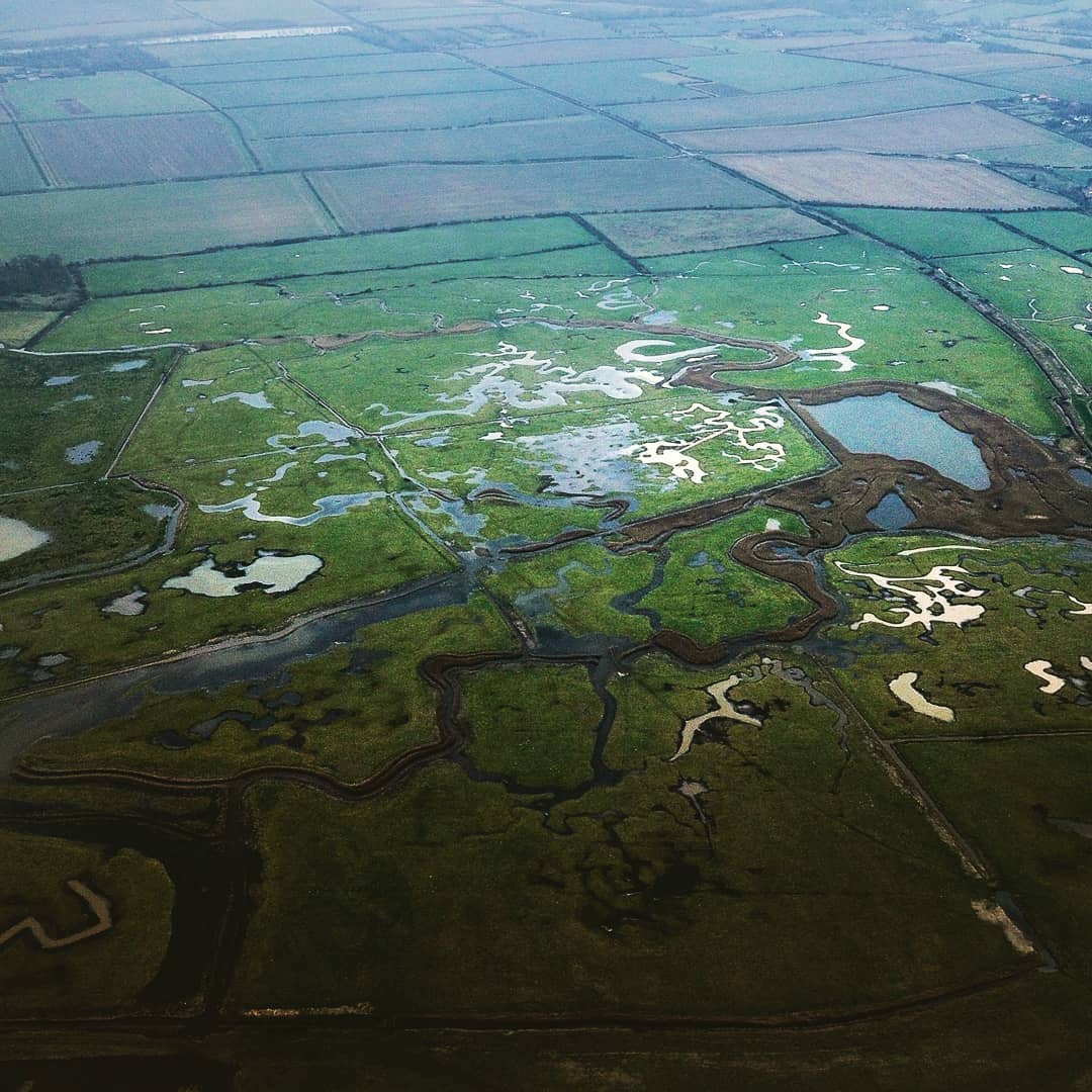 aerial photo of english landscape