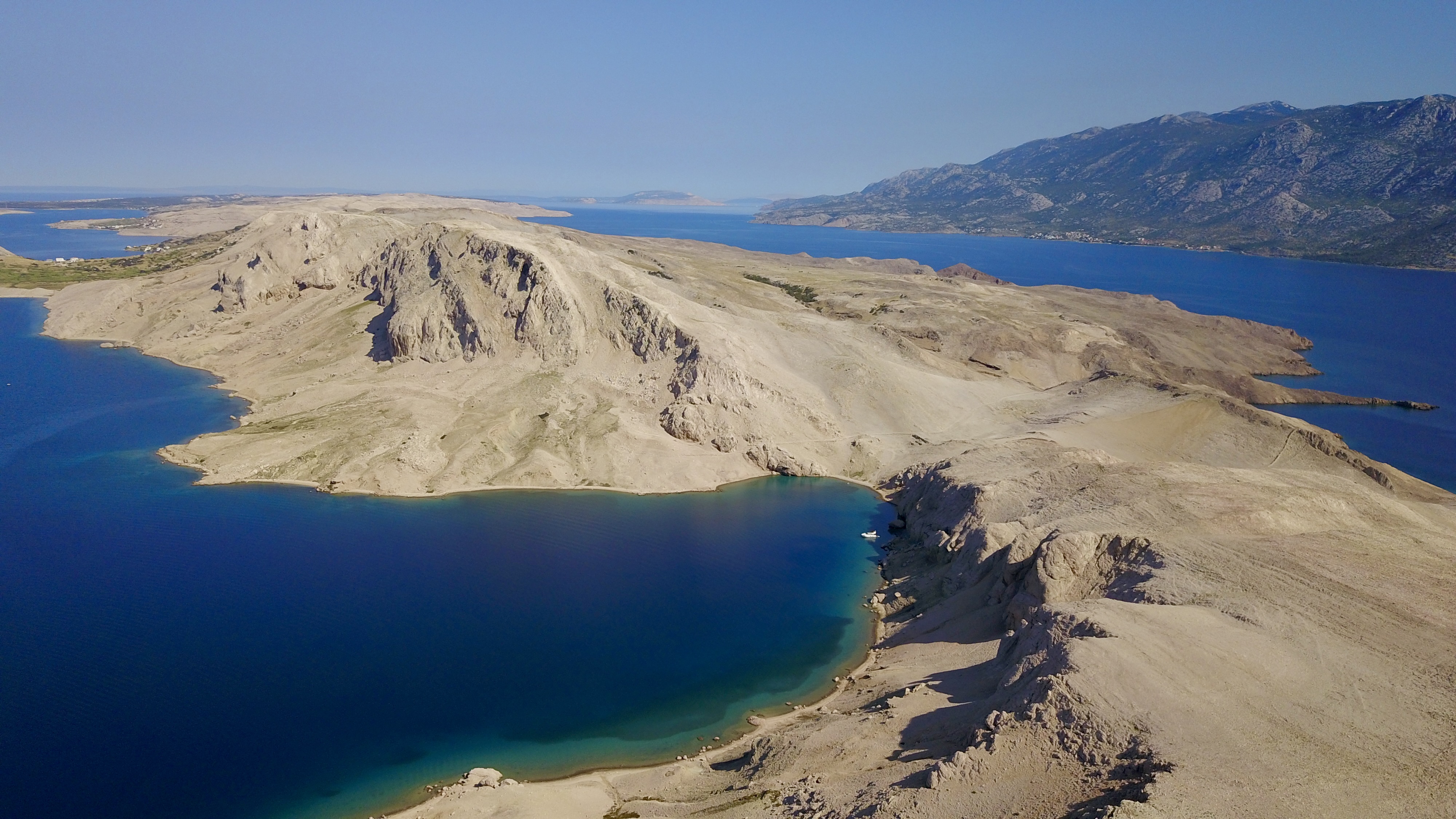 aerial photo of Croatia, Metajna and Pag