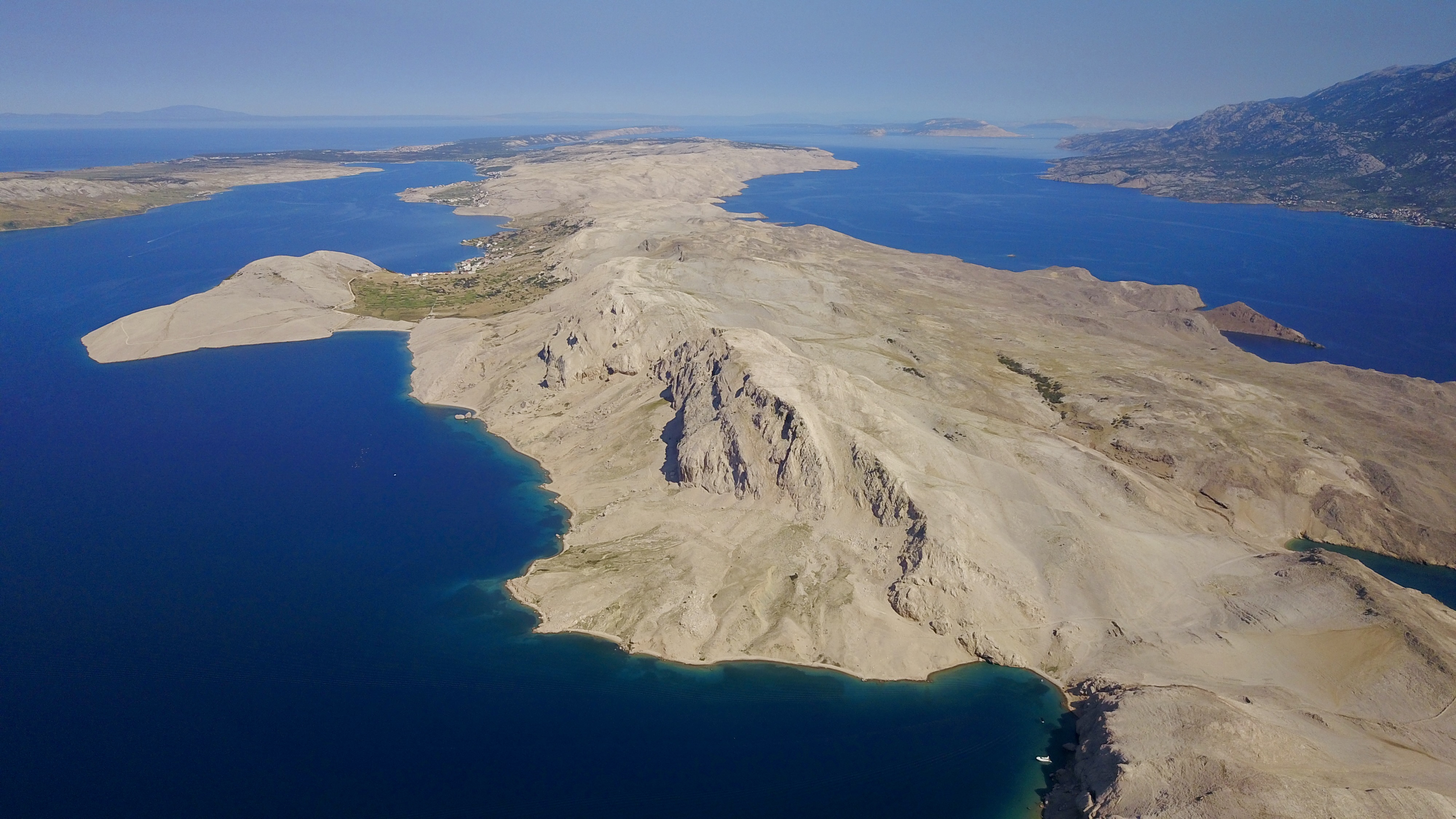 aerial photo of Croatia, Metajna and Pag