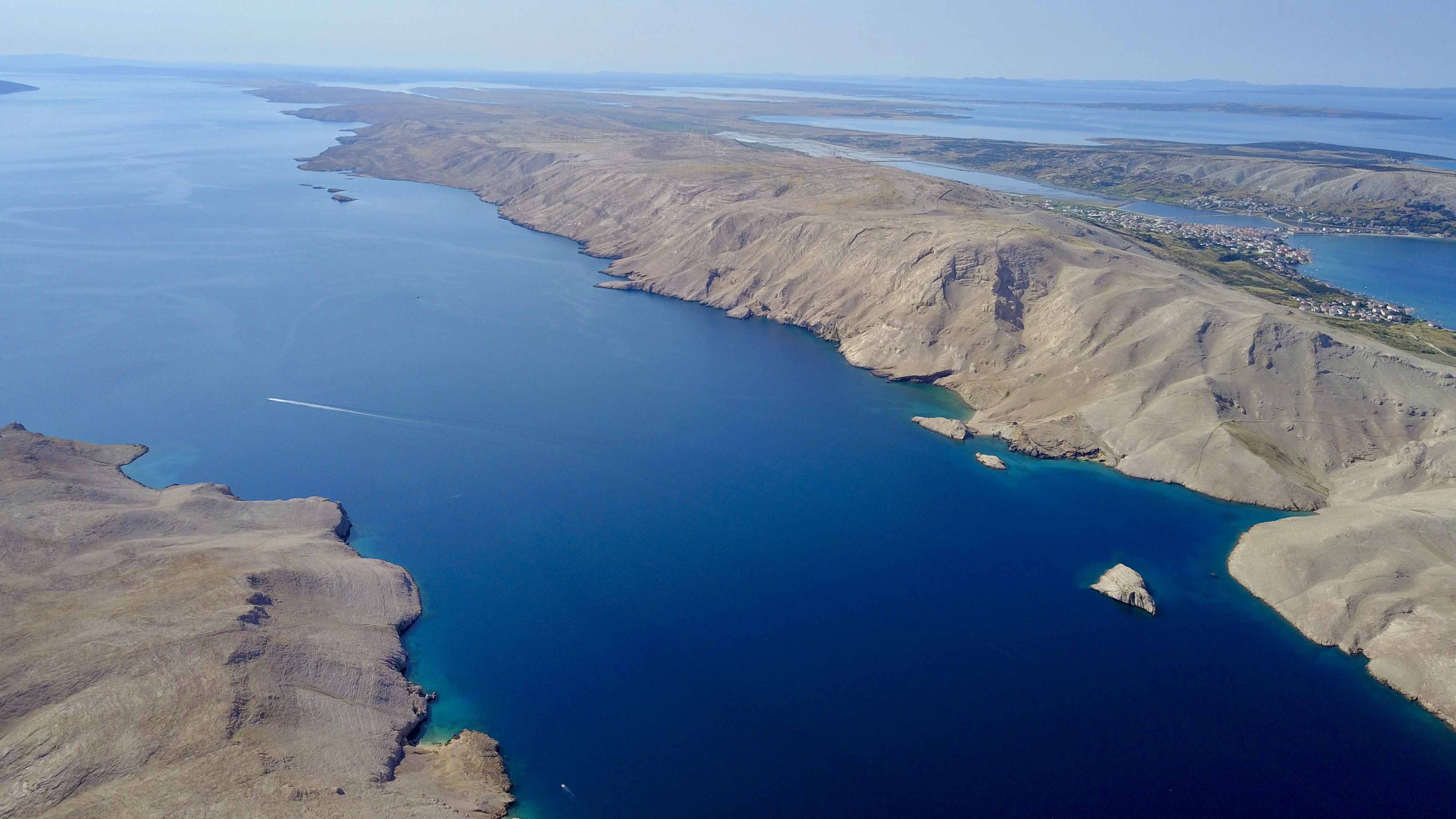 aerial photo of Croatia, Metajna and Pag