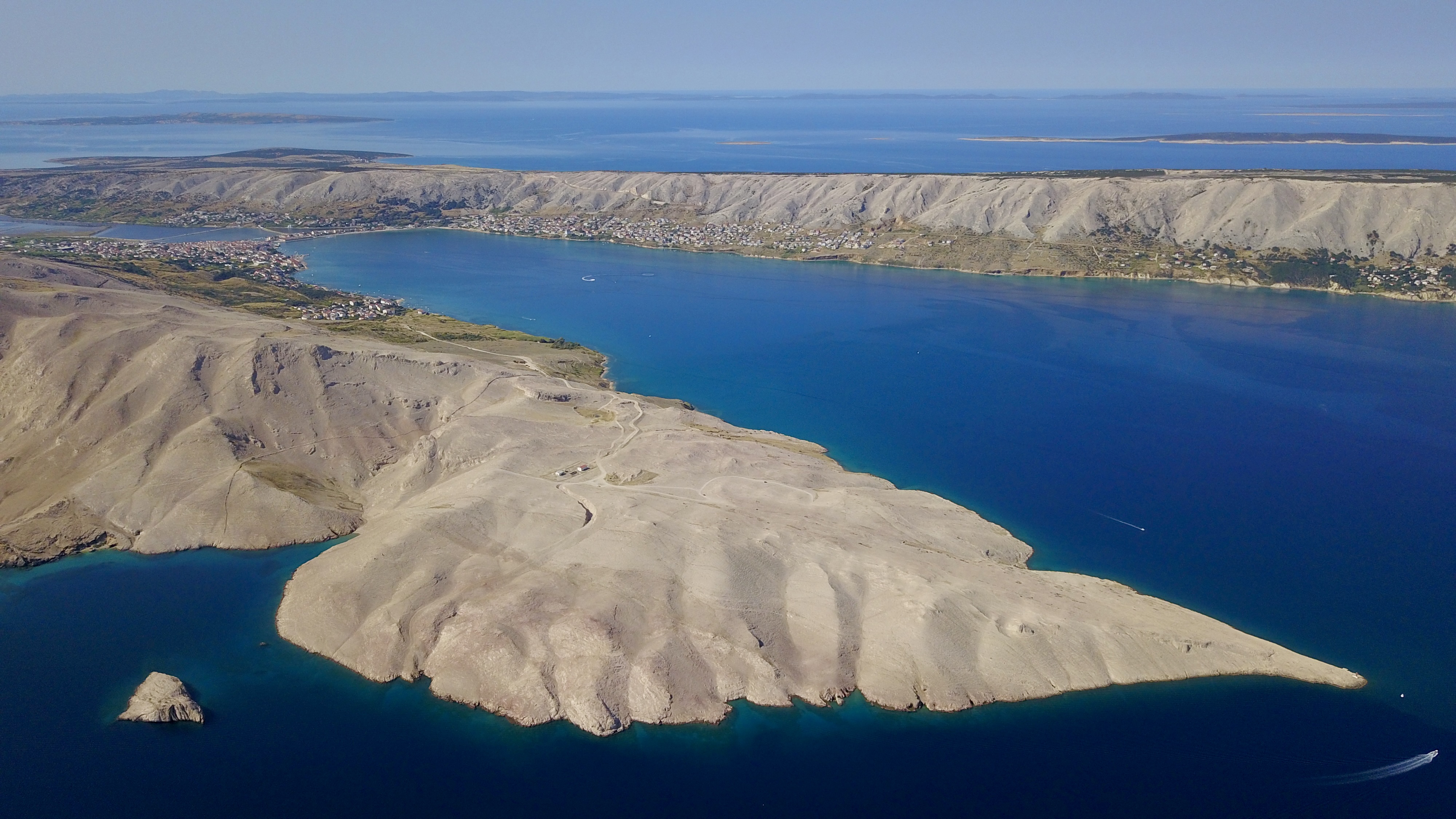 aerial photo of Croatia, Metajna and Pag