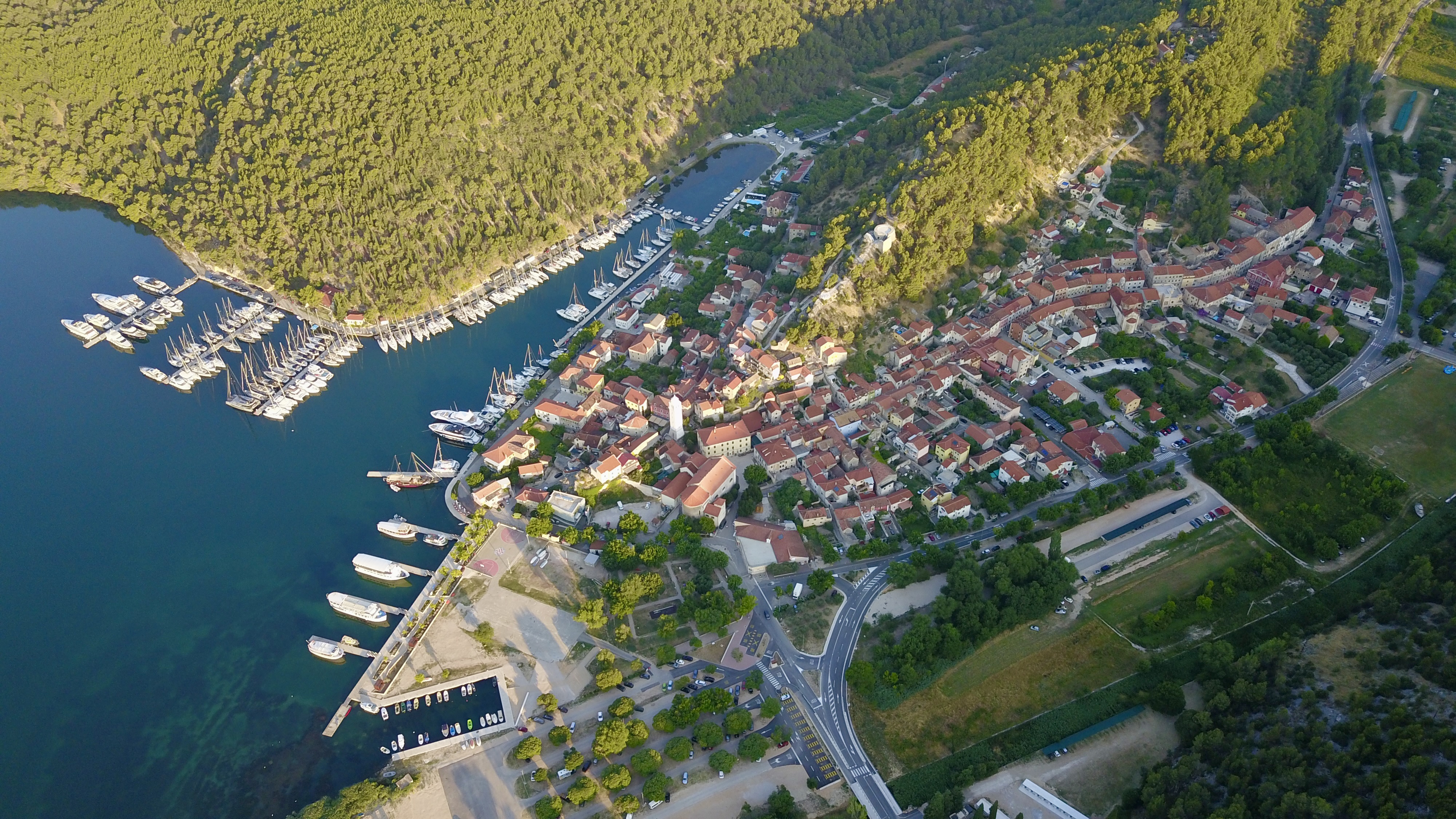 aerial photo of Croatia, Skradin and Krka National Park