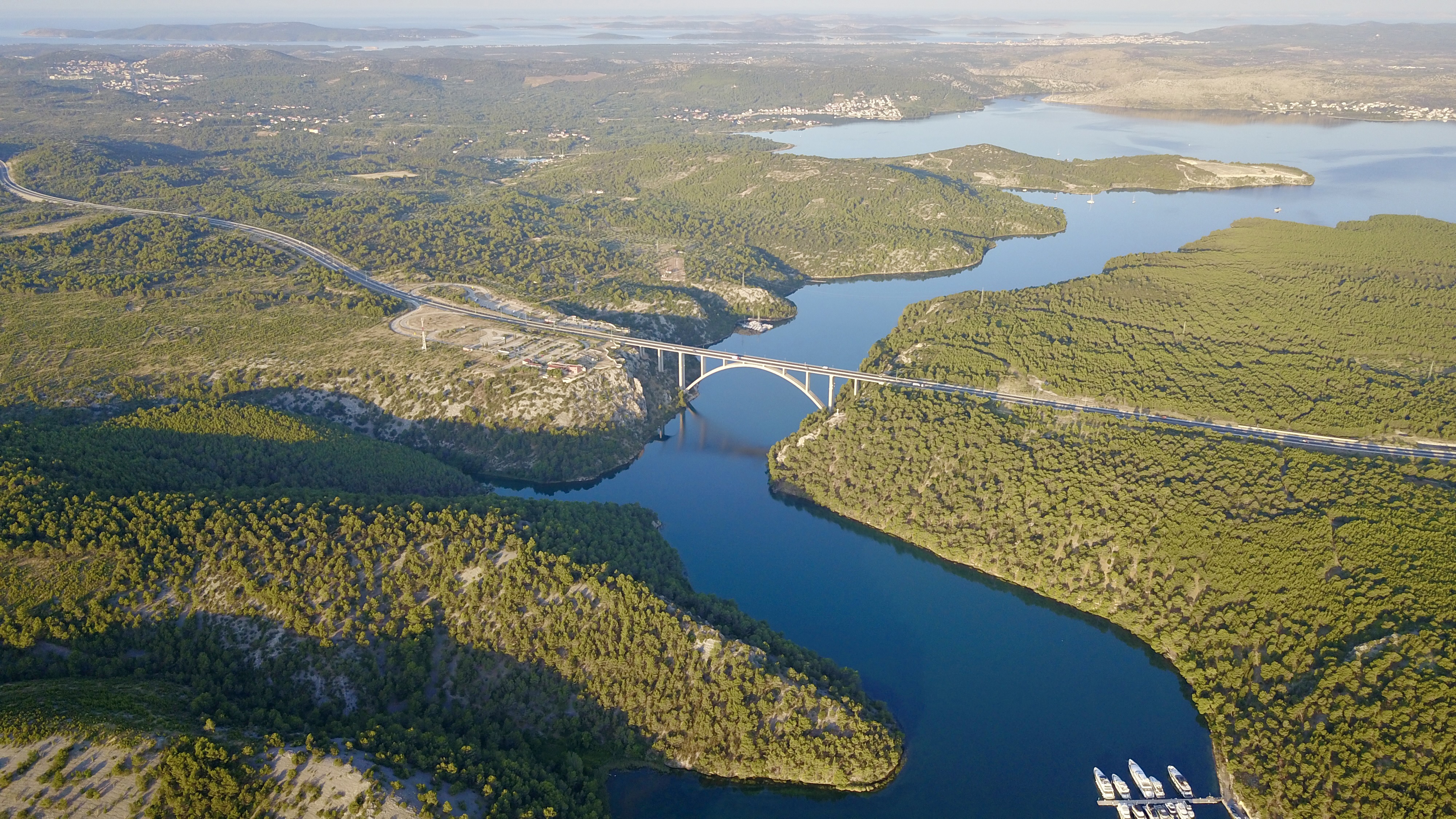 aerial photo of Croatia, Skradin and Krka National Park