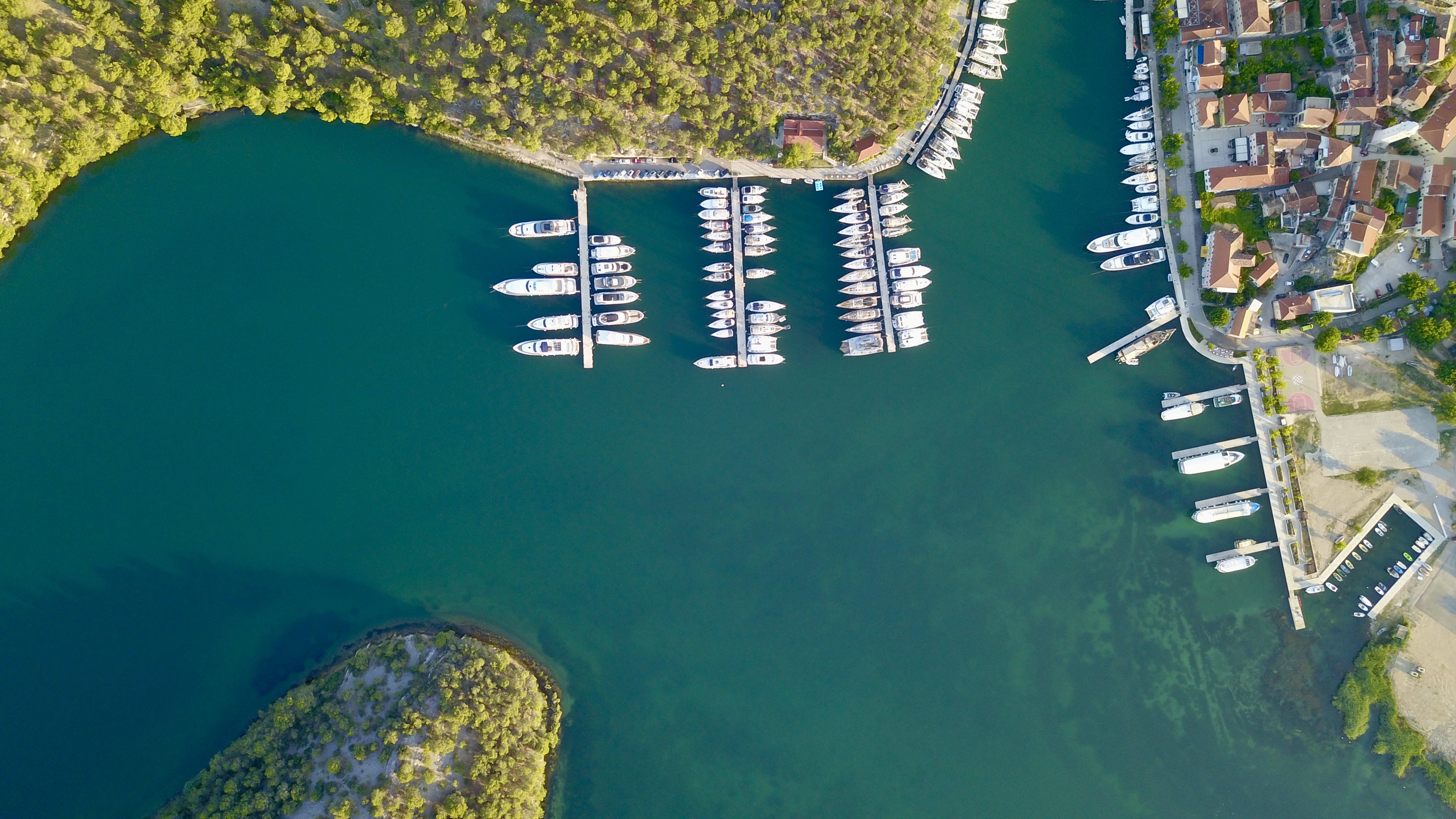 aerial photo of Croatia, Skradin and Krka National Park