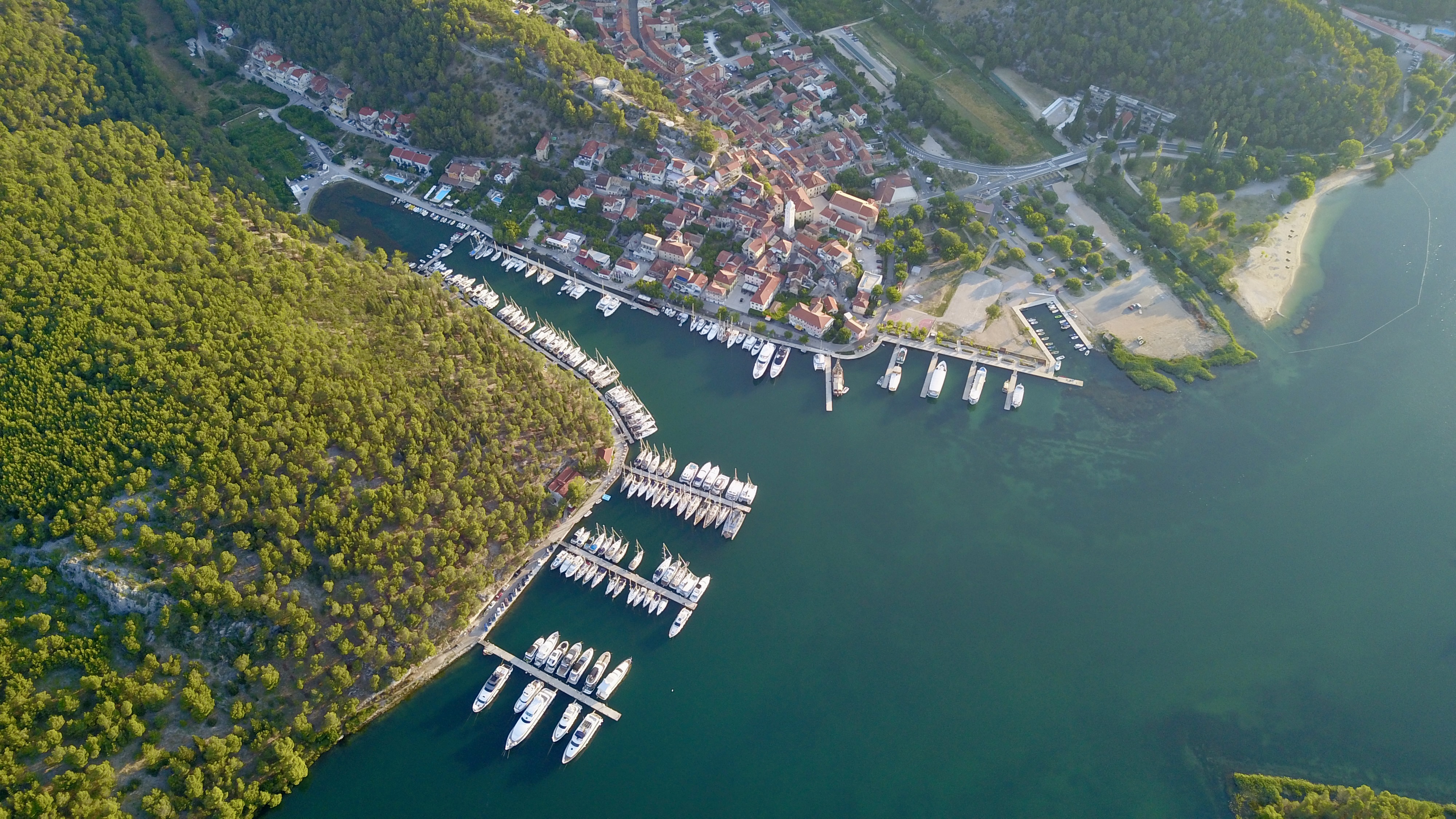 aerial photo of Croatia, Skradin and Krka National Park
