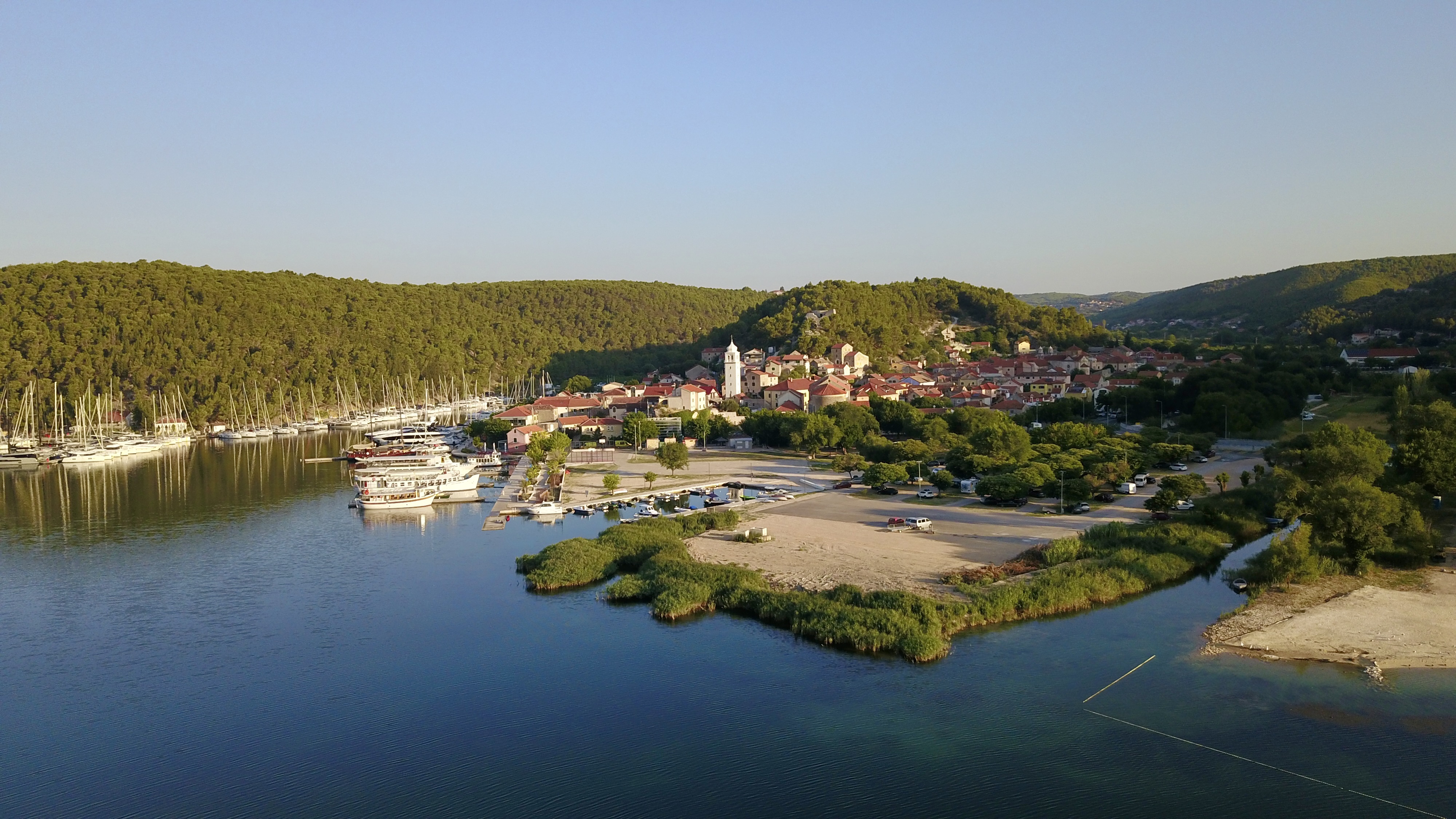 aerial photo of Croatia, Skradin and Krka National Park