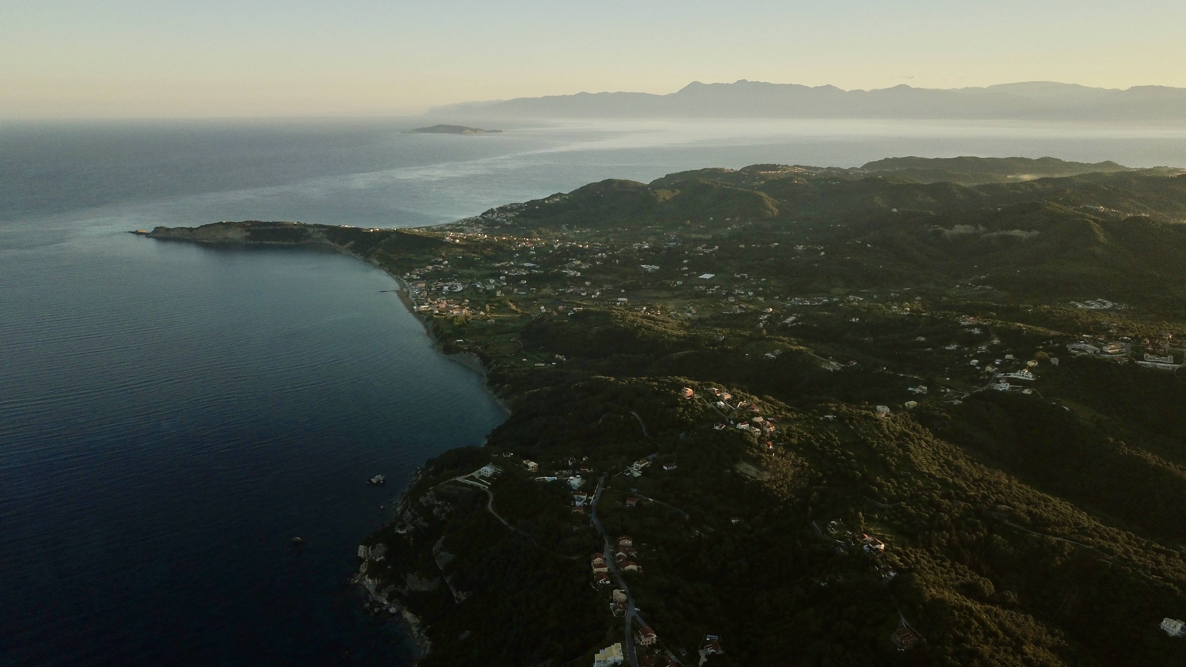 aerial photo of Corfu, Greece