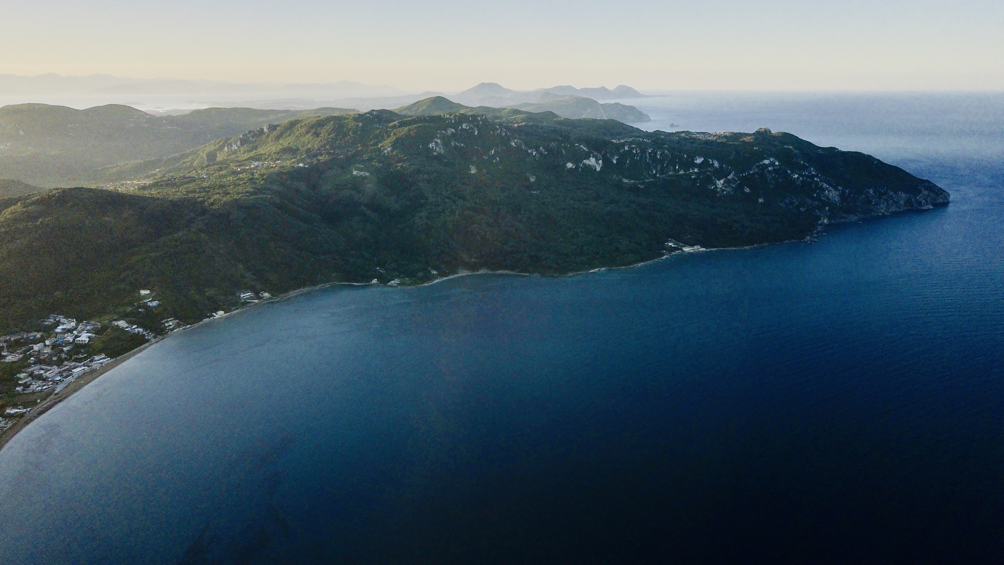 aerial photo of Corfu, Greece