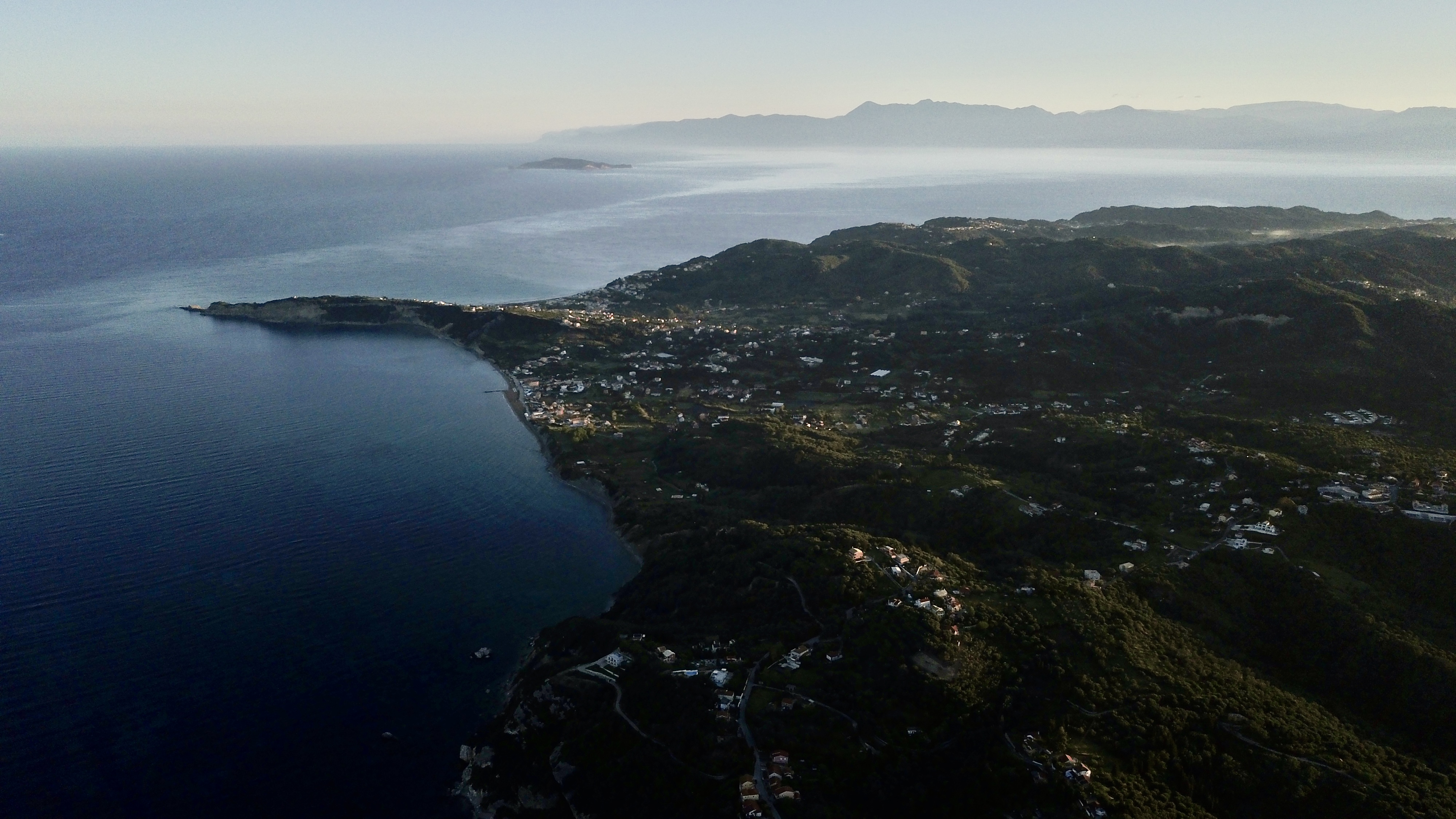 aerial photo of Corfu, Greece
