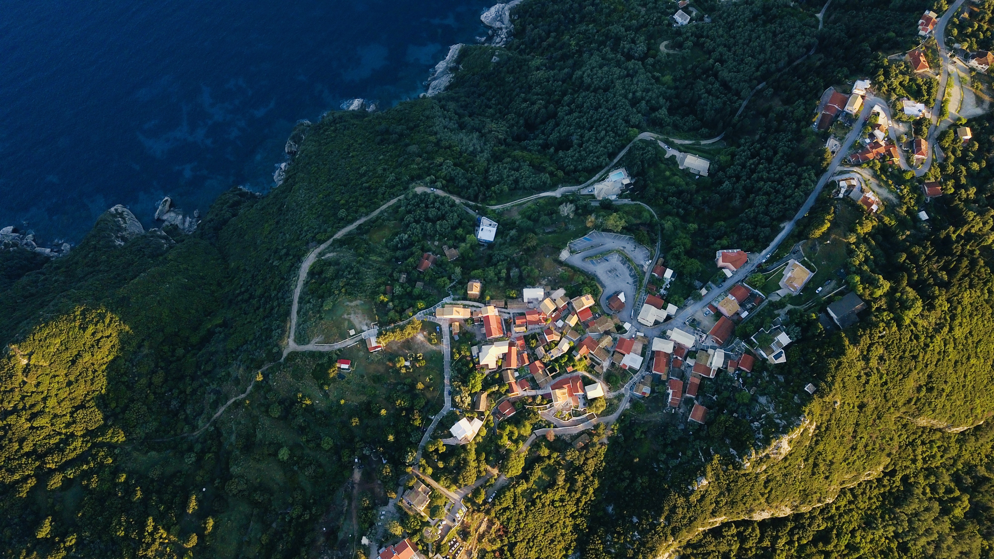 aerial photo of Corfu, Greece