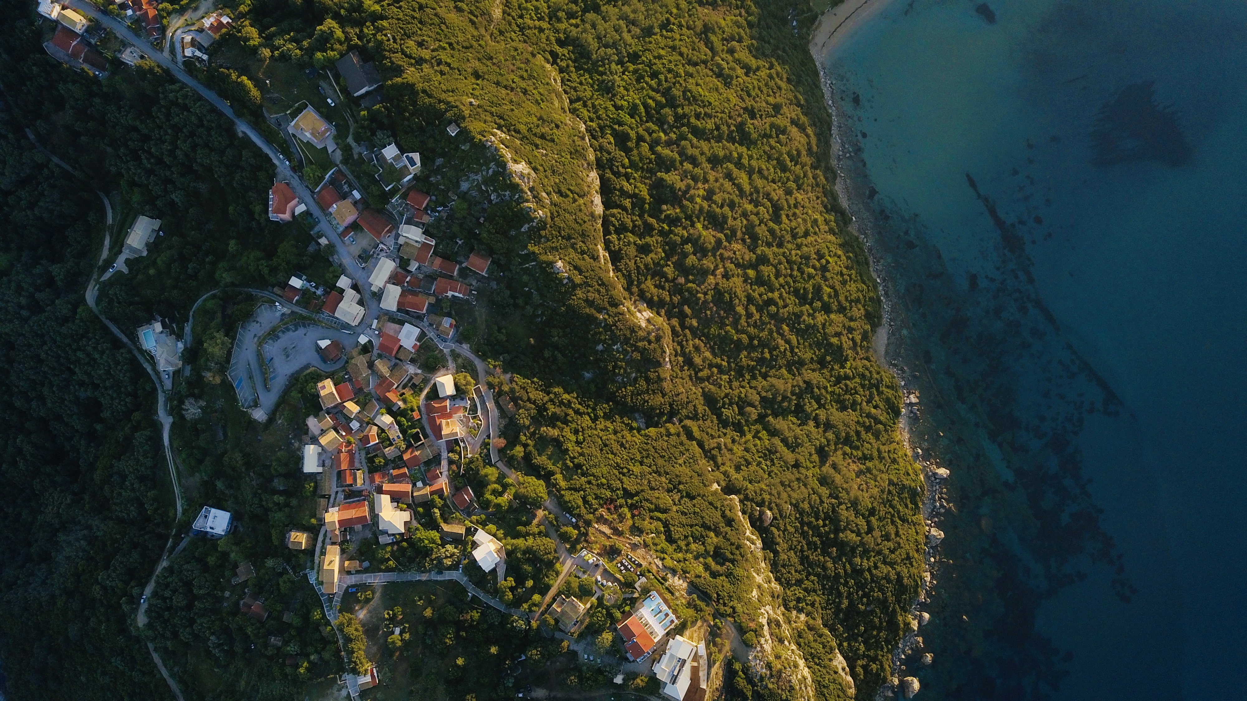 aerial photo of Corfu, Greece