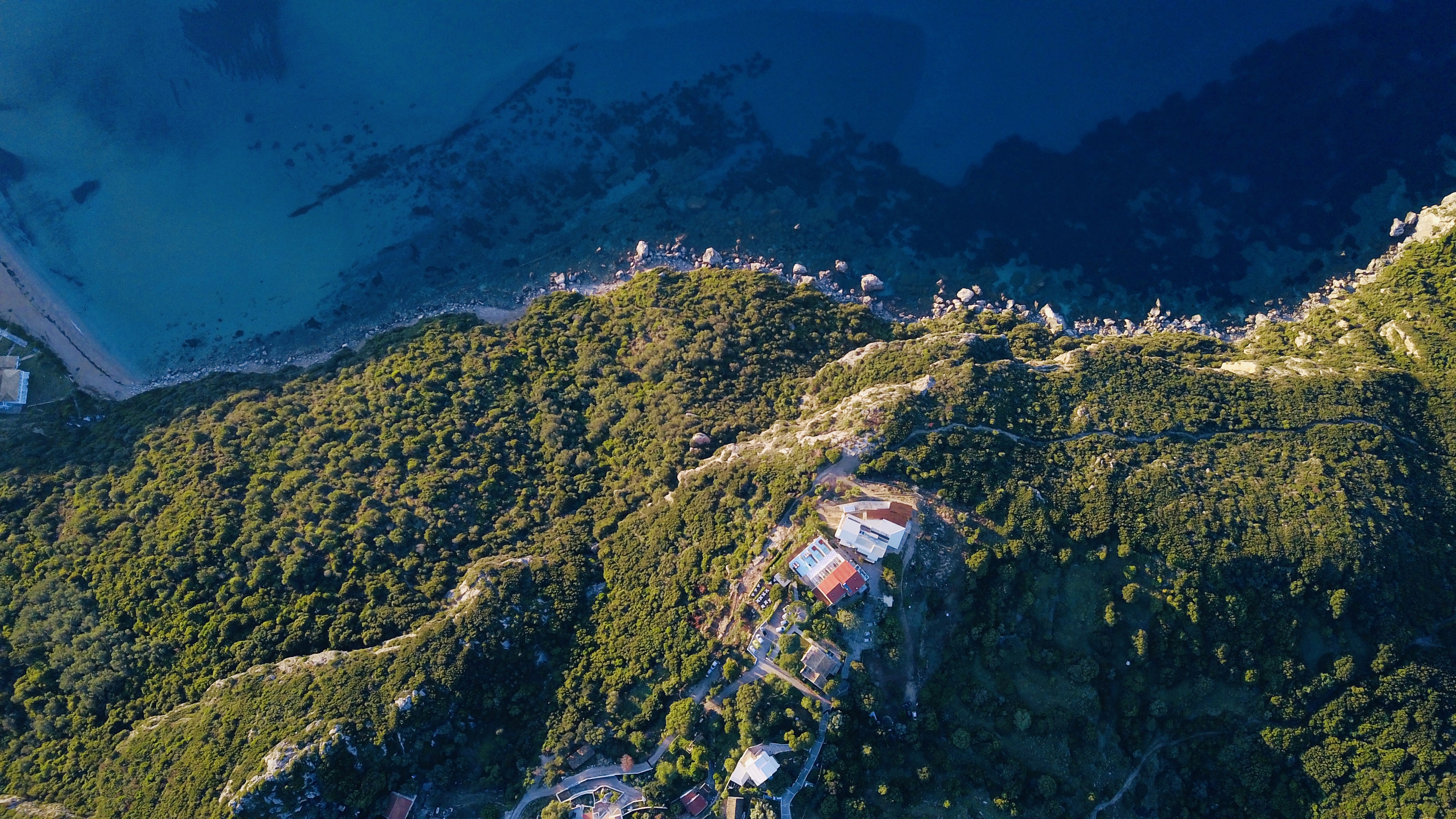 aerial photo of Corfu, Greece