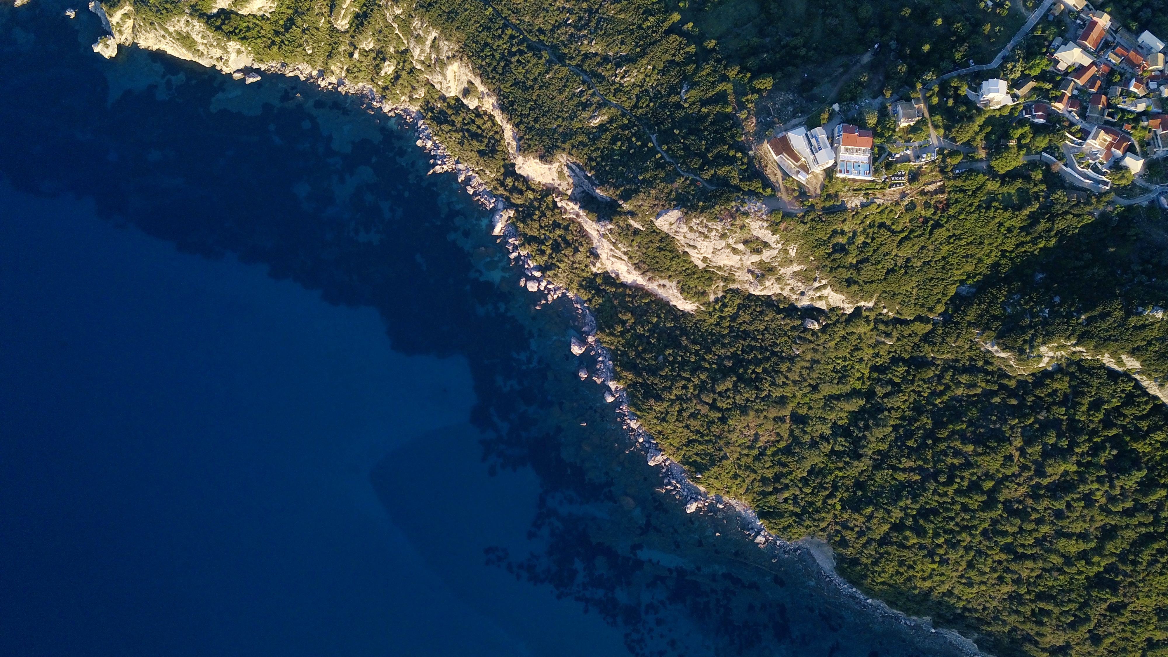 aerial photo of Corfu, Greece
