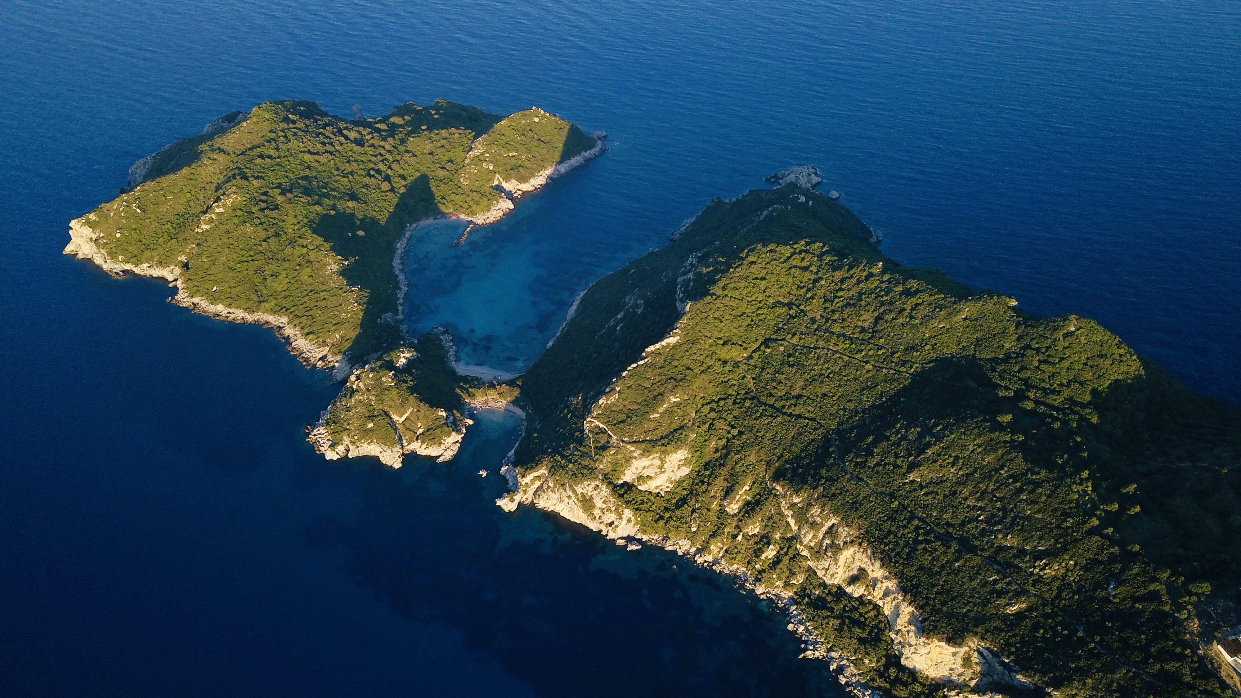 aerial photo of Corfu, Greece