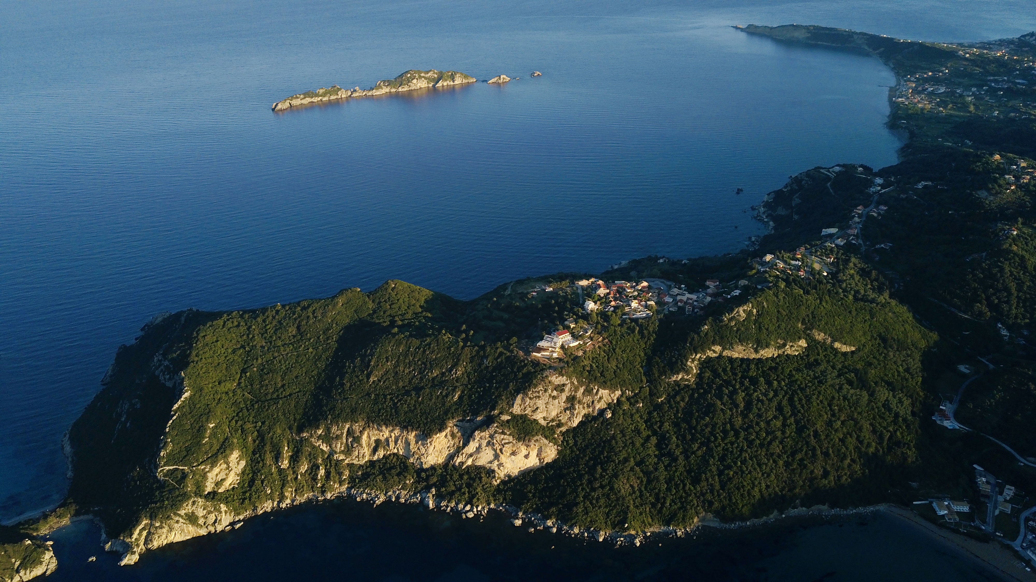 aerial photo of Corfu, Greece