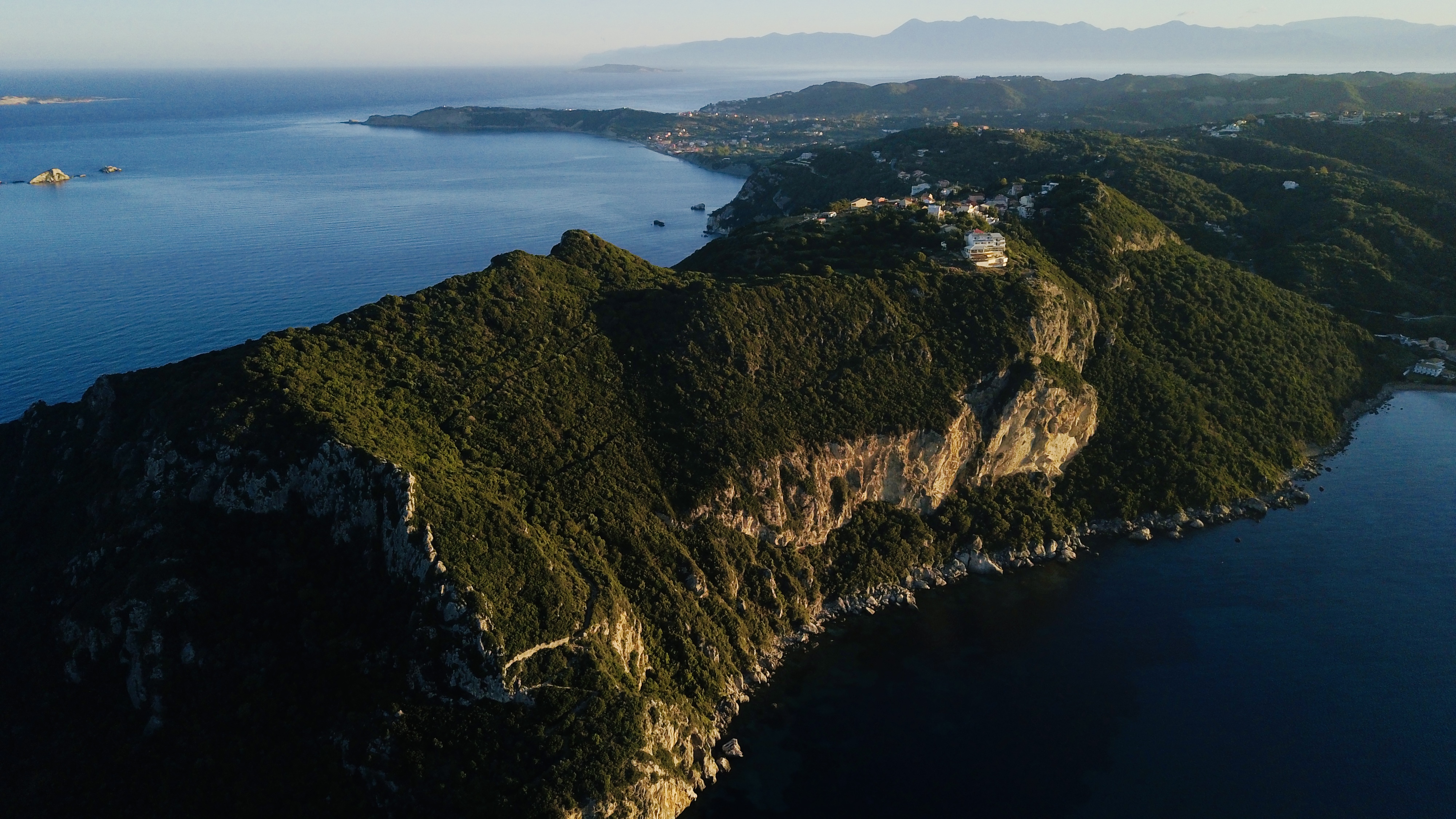aerial photo of Corfu, Greece