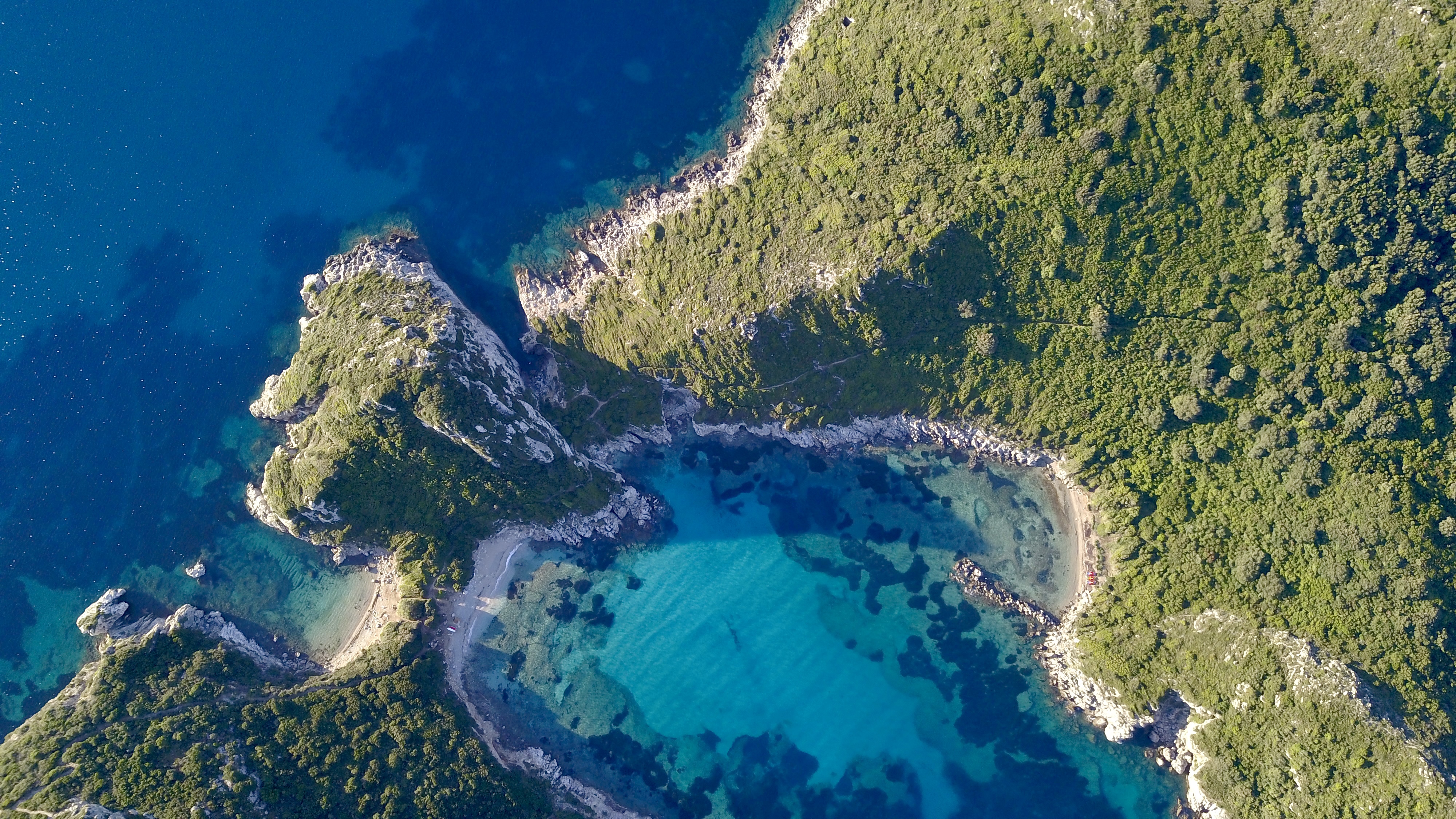 aerial photo of Corfu, Greece