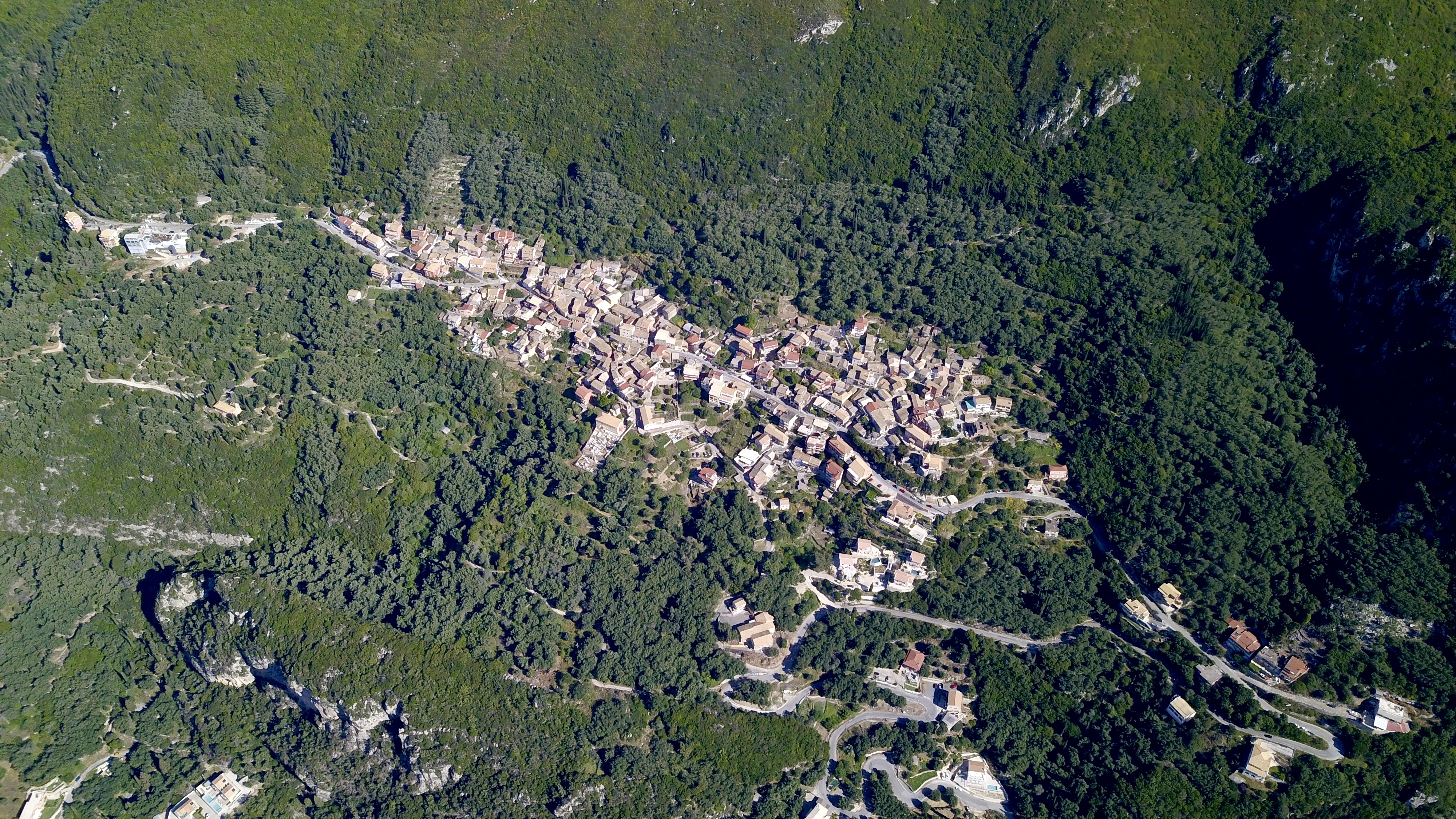 aerial photo of Corfu, Greece