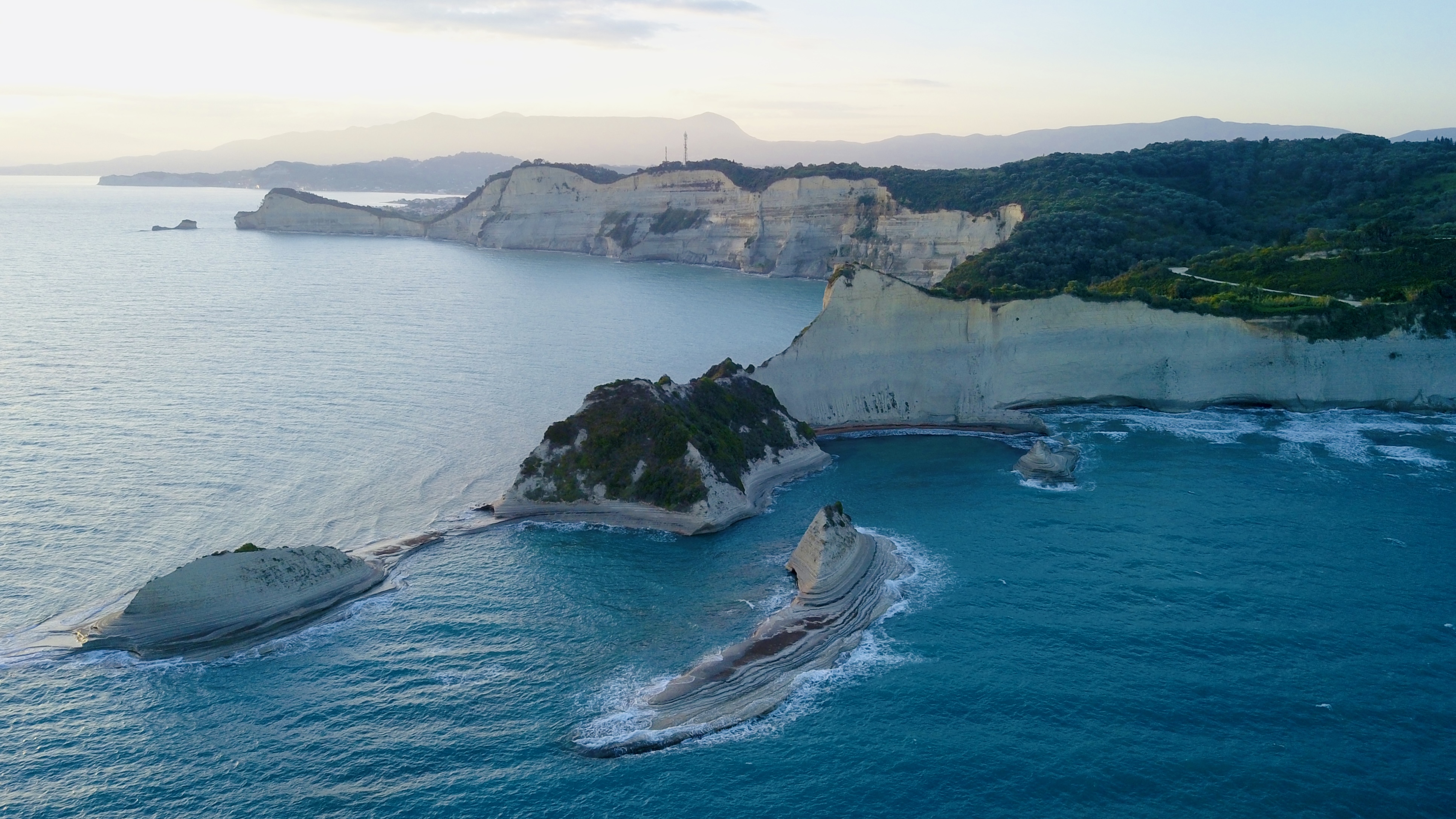 aerial photo of Corfu, Greece