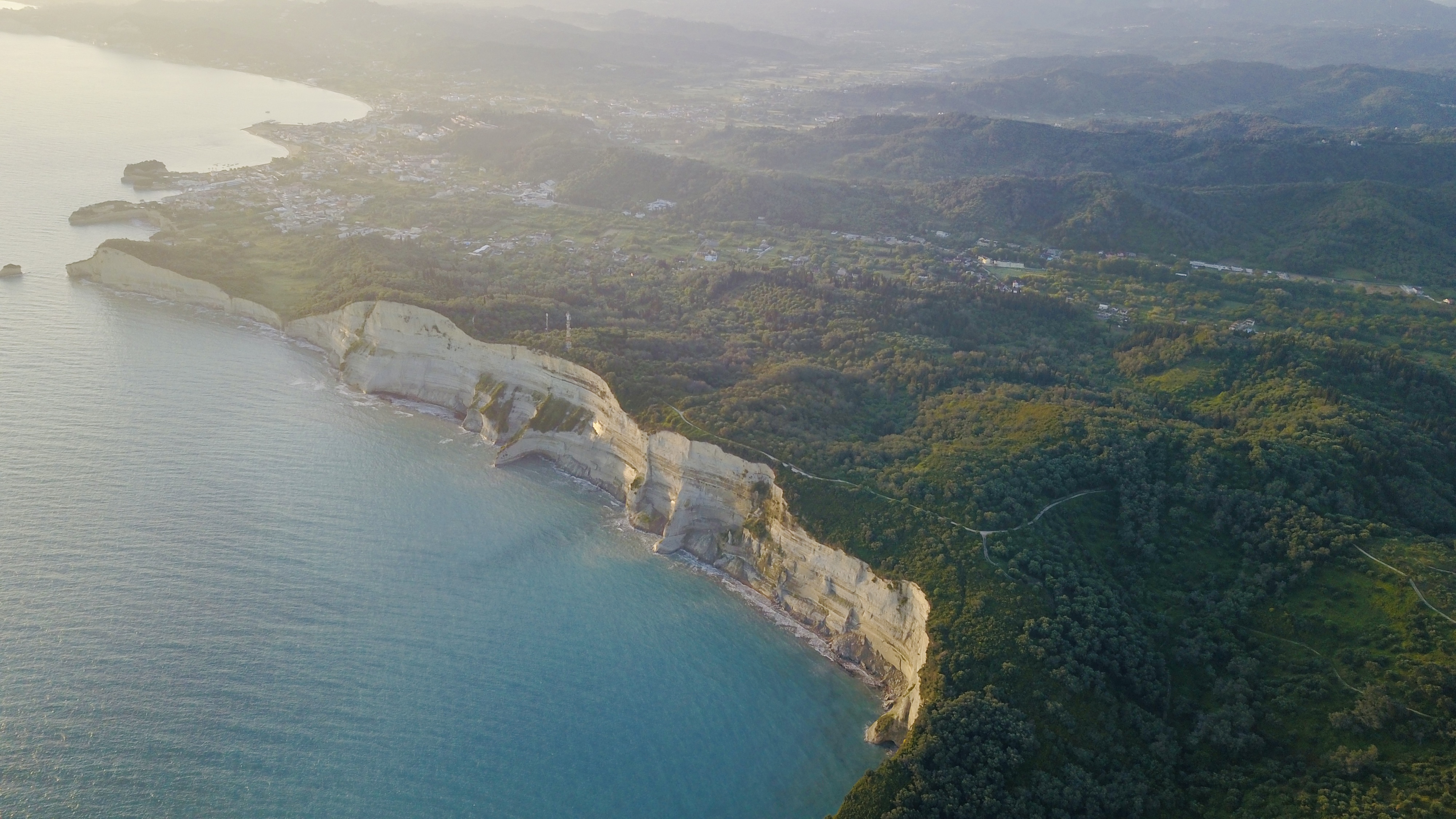 aerial photo of Corfu, Greece