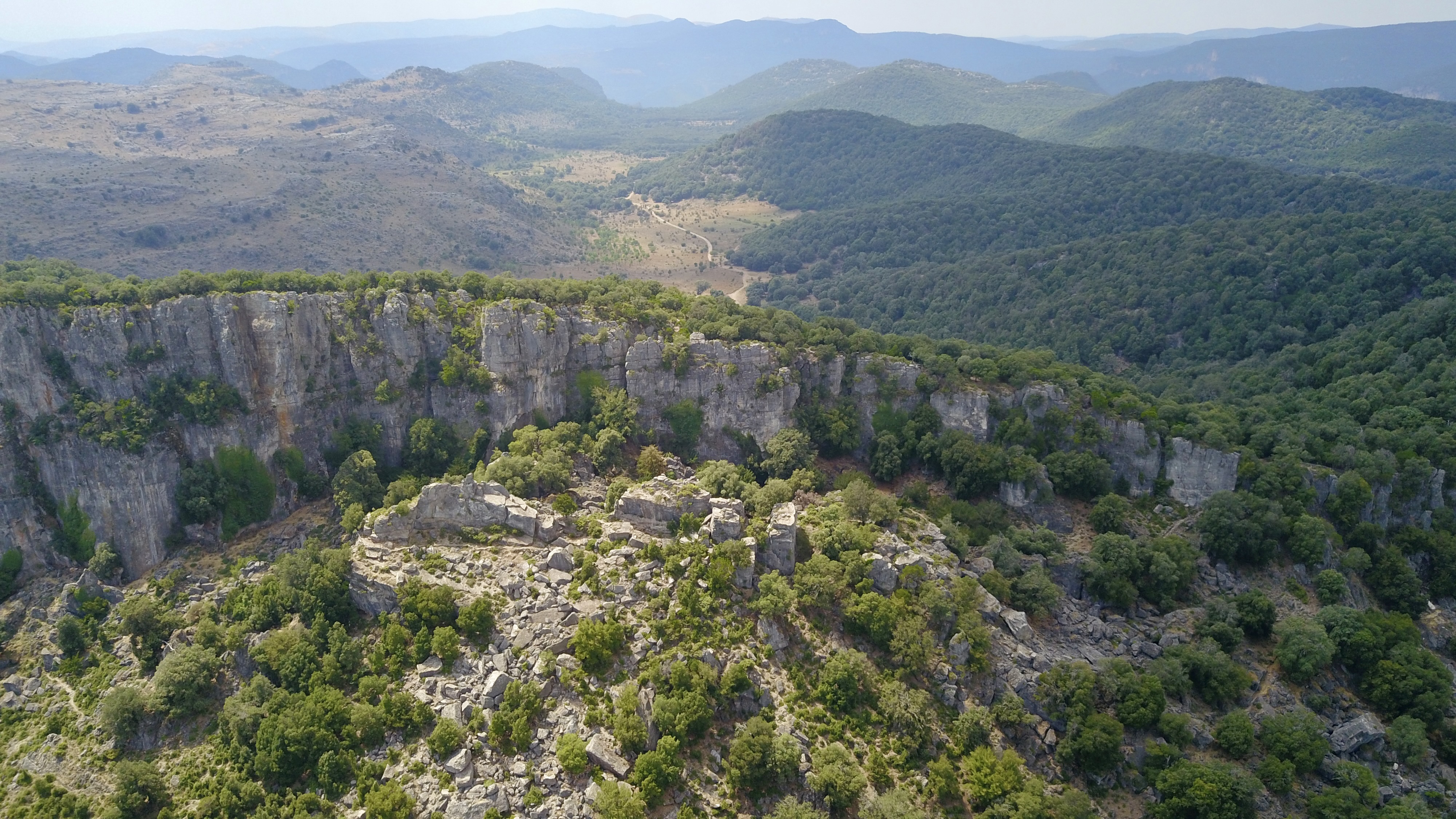 aerial photo of Italy, Sardinia, Gairo