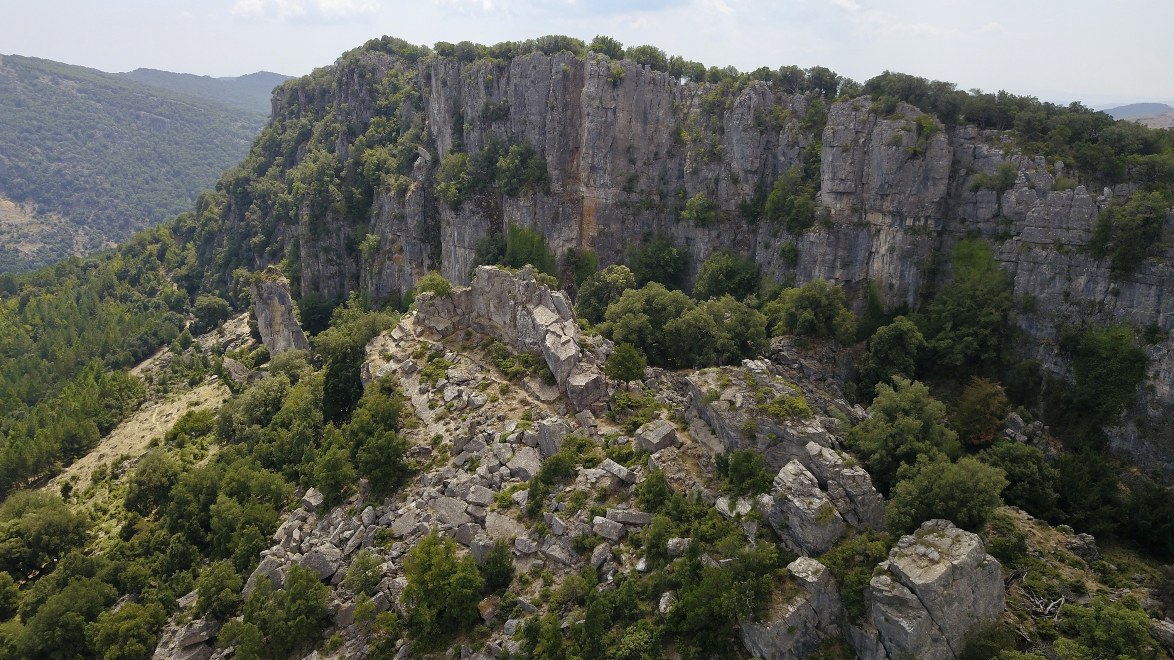 aerial photo of Italy, Sardinia, Gairo