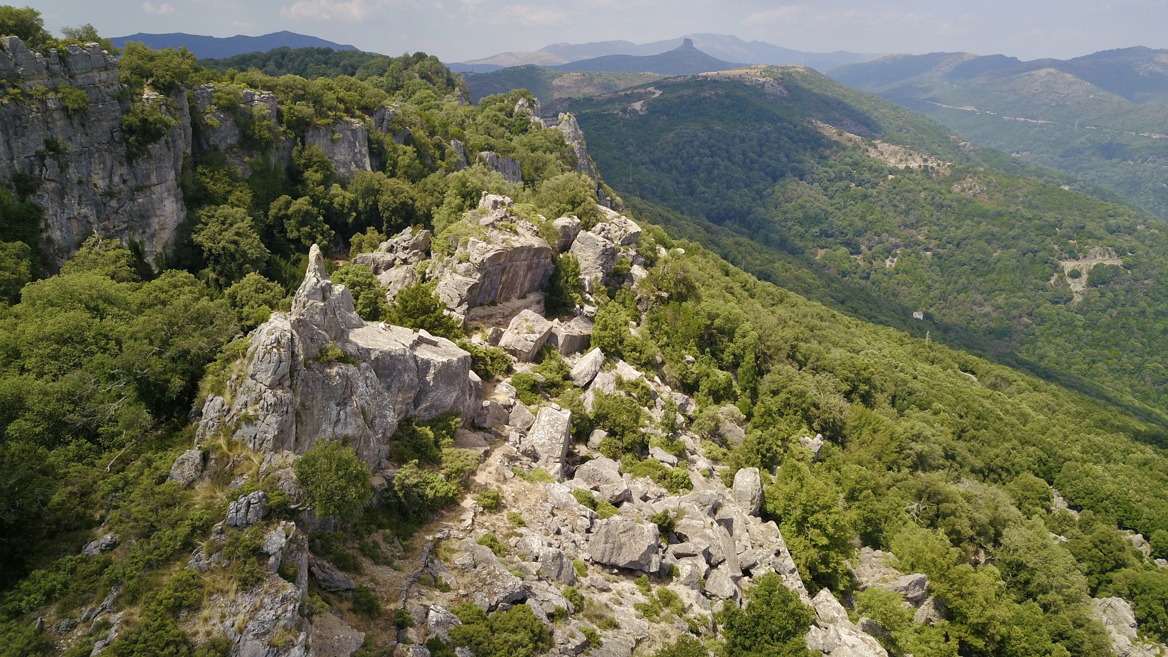 aerial photo of Italy, Sardinia, Gairo
